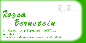 rozsa bernstein business card